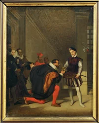 Don Pedro de Tolede, de Spaanse ambassadeur, zou een page met het zwaard van Hendrik IV hebben ontmoet in ...