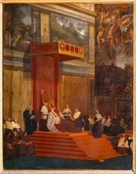 Paus Pius VII houdt kapel vast. 1820 ...