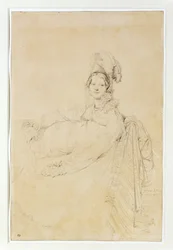 Mme. Destouches, geboren Armande Edmee Charton, op het moment van het portret pas getrouwd met de architect Destouches ...