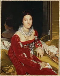 Portret van Mme. de Senonnes (schilderij op doek)