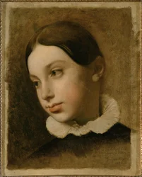 Portret van Isaure Leblanc dochter van de schilder