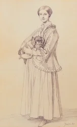 Portret van juffrouw Marie Reiset, later Vicomtesse Adolphe-Louis-Edgar de Segur-Lamoignon, 1850