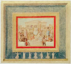 De Apotheose van Homerus, ontwerp voor het plafond van het Louvre, 1826-27