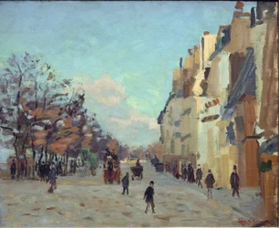Quai de la gare in Parijs, sneeuweffect