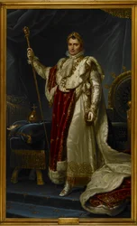 Napoleon Bonaparte in zijn kroningsmantel