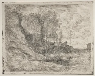 Een Souvenir van Ostia, originele indruk 1855, gedrukt in 1921