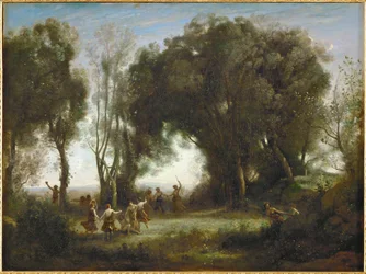 Een ochtend, dans van de nimfen (olieverf op doek)