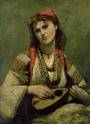 Christine Nilson (1843-1921) of De Boheemse met een mandoline