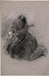 Franciscus (recto); Twee figuren (verso)