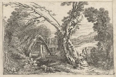 Man en vrouw aan het graven, plaat uit 