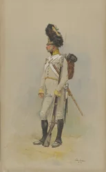 Een staande grenadier van de gemeentelijke garde, 1891