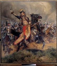 Napoleontische oorlog: De laatste post van generaal Antoine Charles Graaf van Lasalle, gedood bij Wagram op 6 juli