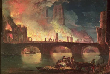 Een Brand in het Hotel-Dieu in 1772