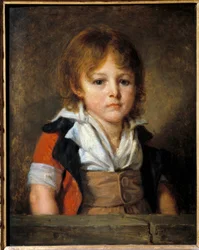 Portret van het kind Édouard Bertin (1797-1871), schilder en journalist, 18e eeuw, H. 0,46 x 0,36 m