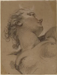 Toegeschreven aan Jean-Baptiste Deshays - Hoofd en bovenlichaam van Diana, x1983-3