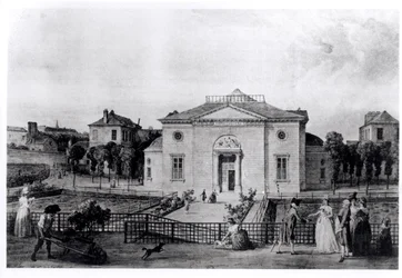 Het Grote Amfitheater van Jardin des Plantes in Parijs, in 1794, uit 