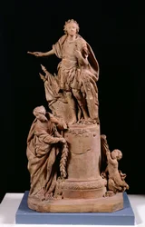 Lodewijk XV (1710-74) als Romeinse Keizer, project voor een standbeeld voor het Hotel de Ville in Rennes, ca. 1748