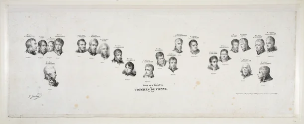 Noms des Ministres du Congres de Vienne, en 1815, pub. 1815