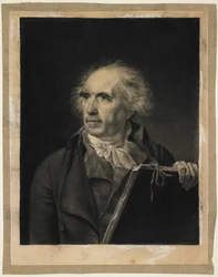 Portret van Hubert Robert, c.1798-99 (zwart en wit krijt)