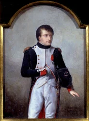 Portret van Napoleon Bonaparte (1769-1821) eerste consul in 1802
