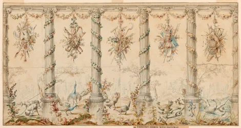 Tekening, Project voor wandtapijt gewijd aan het boerenleven, 1780-95