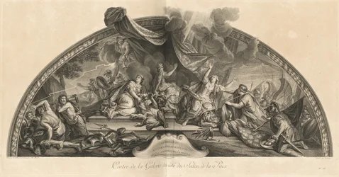 Nederland Accepteert Vrede en Scheidt Zich af van Duitsland en Spanje 1678, Midden van de Galerij naast de Salon van Vrede