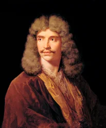 Portret van Jean-Baptiste Pocquelin, genaamd Molière (detail)