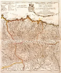 Kaart van Asturië (Spanje)