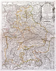 Kaart van Beieren (Duitsland)