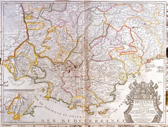 Kaart van de Provence (Frankrijk)