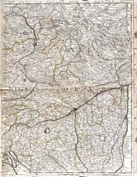 Kaart van Zwaben (Duitsland)