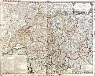 Kaart van Zwitserland