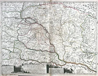 Kaart van het Koninkrijk Hongarije (gravure)