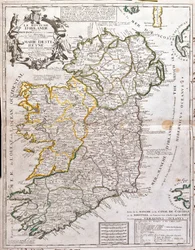 Kaart van het Koninkrijk Ierland, opgedragen aan Maria d