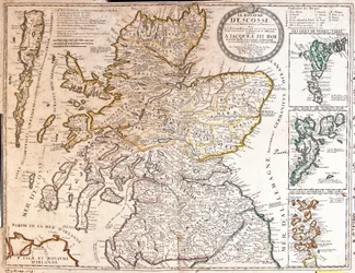 Kaart van het Koninkrijk Schotland, onder het bewind van James II