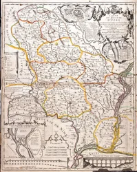 Kaart van het bisdom Uzès (Frankrijk)