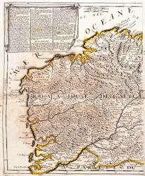 Kaart van het koninkrijk Galicië (Spanje)