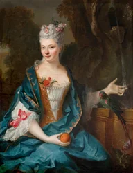 Frans: Dame in een tuin