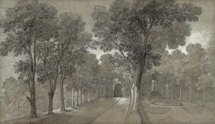 Uitzicht op het Park bij Arcueil, 1744