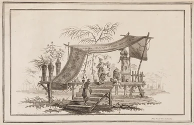 Figuren die Trappen naar het Altaar Beklimmen