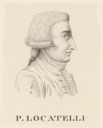 Portret van de violist en componist Pietro Antonio Locatelli 1695-1764