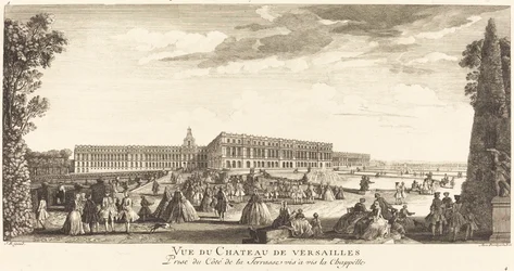 Vue du Chateau de Versailles Prise du Cote dela Terrasse vis a vis la Chapelle