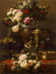 Bloemen en fruit