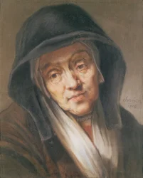 Kopie van een portret door Rembrandt van zijn moeder, 1776