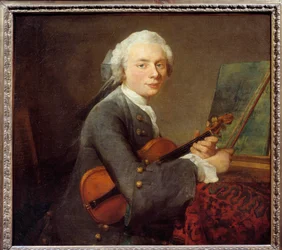 De jonge man met een viool of portret van Charles Theodose Godefroy
