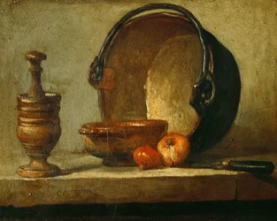 Stilleven met koperen ketel, 1732