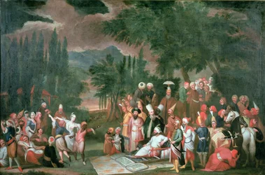 Een Turkse jachtpartij met Sultan Ahmed III