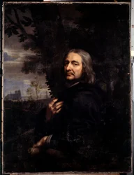Philippe de Champaigne, oom van de kunstenaar (1602-1674) Kopie van een verdwenen zelfportret. Schilderij door Jean Baptiste de Champaigne (1631-1681) 1668