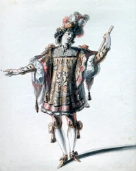 Kostuumontwerp door Jean Berain de Oudere, ca. 1680