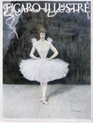 Danseres van de opera - tekening door Jean Beraud (1849 - 1935), 